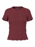 Pieces PCMARIE POINTELLE T-SHIRT, Tawny Port, highres - 17152053_TawnyPort_001.jpg
