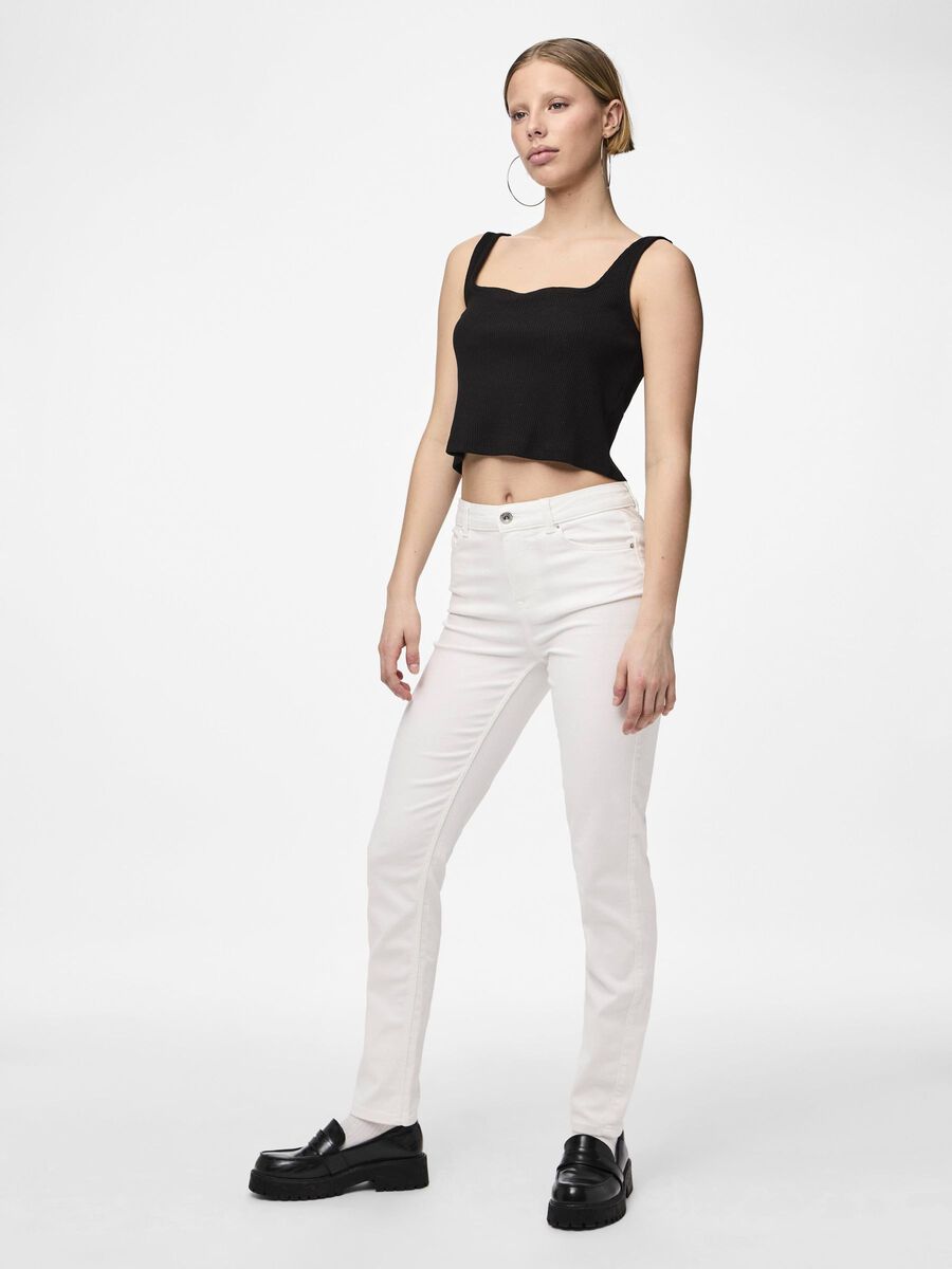 Pieces JEANSY SLIM FIT, Bright White, highres - 17149460_BrightWhite_005.jpg