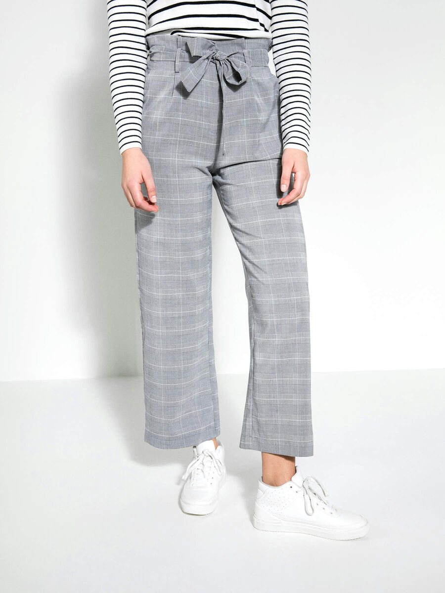 Pieces WIDE HIGH WAIST TROUSERS, Medium Grey Melange, highres - 17088145_MediumGreyMelange_003.jpg