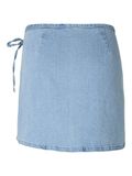 Product image thumbnail - PCFLORA MW WRAP DENIM MINI SKIRT, Light Blue Denim | 8
