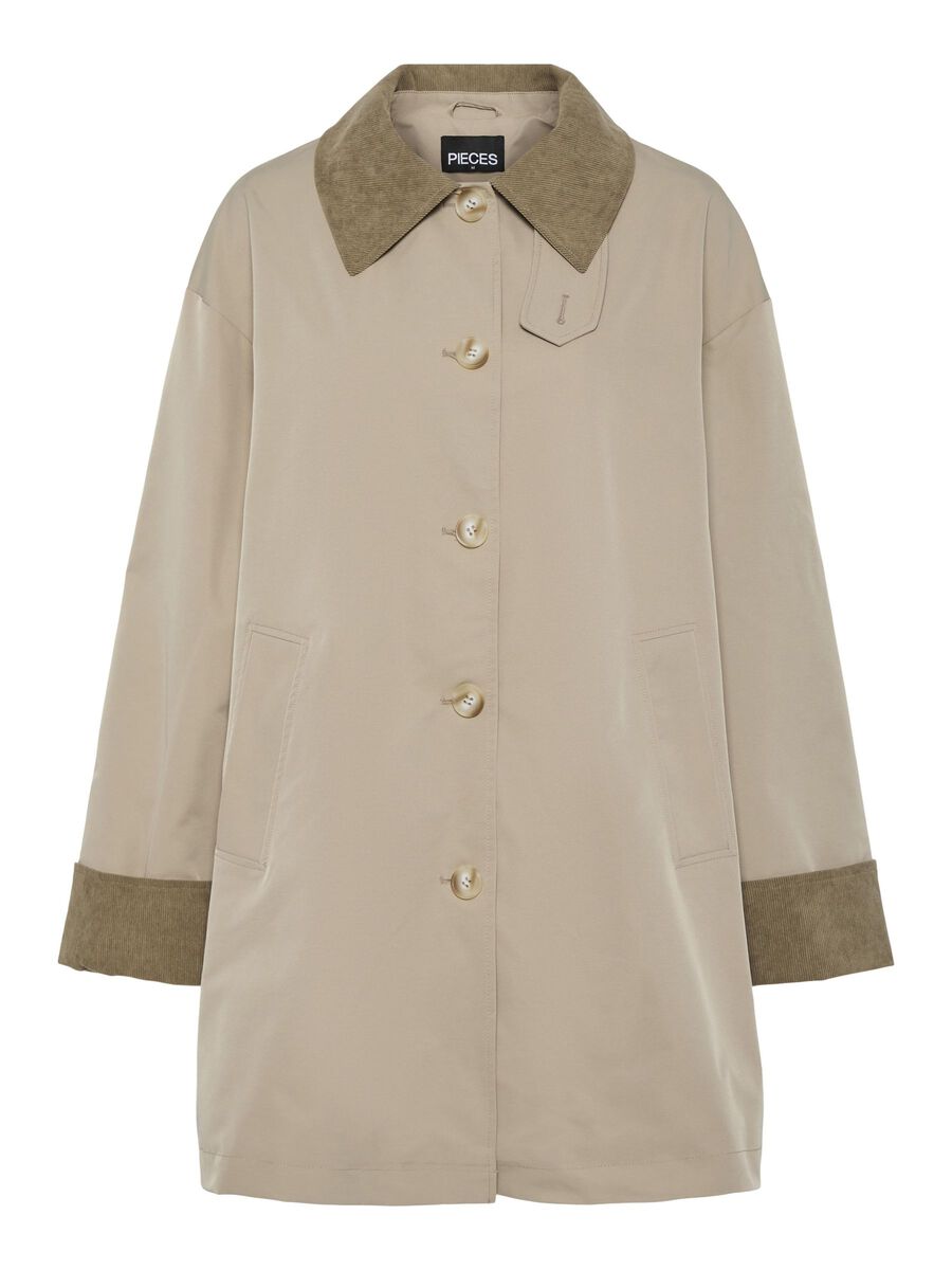 Pieces PCSORMA TRENCHCOAT, Crockery, highres - 17156002_Crockery_1166079_001.jpg
