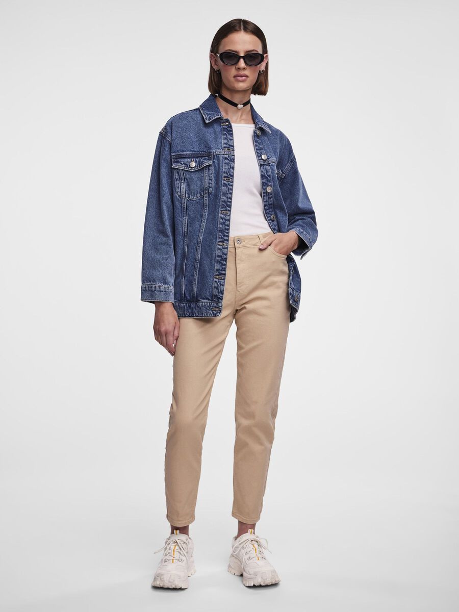 Pieces PCKESIA HW MOM JEANS, Irish Cream, highres - 17133424_IrishCream_005.jpg