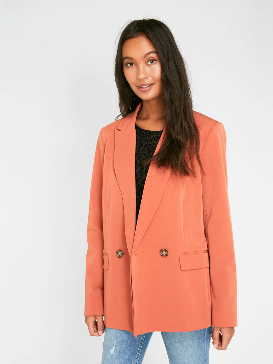 Pieces DOUBLE BOUTONNAGE BLAZER, Rust, highres - 17096266_Rust_003.jpg