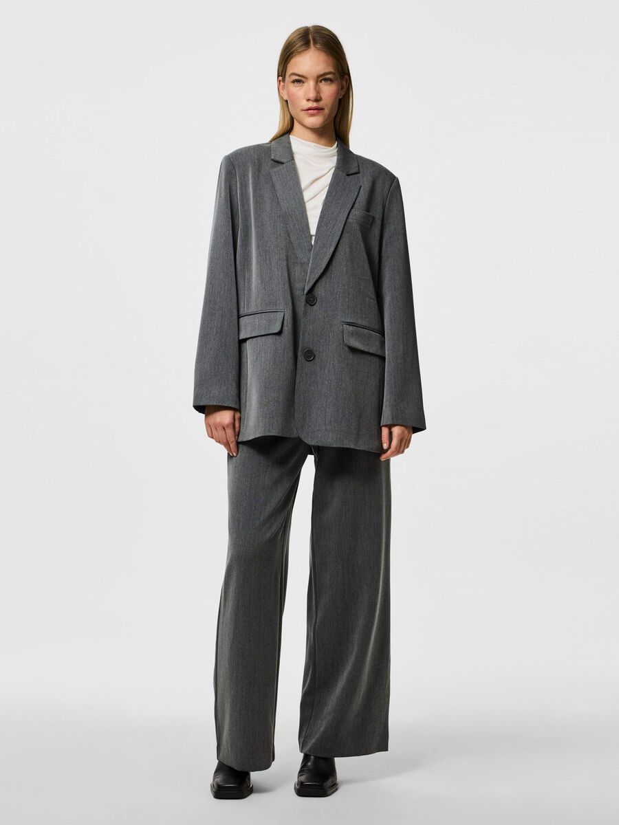 Product carousel image - PCKAMIL OVERSIZE-BLAZER, Dark Grey Melange | 5