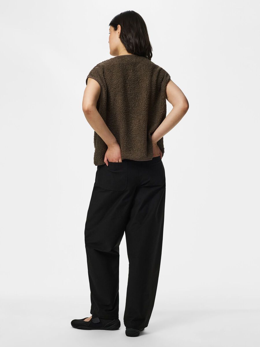 Carousel image - PCKATTY TEDDY  GILET, Morel | 2