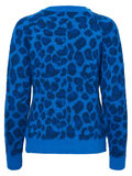Pieces LONG SLEEVED LEOPARD KNITTED PULLOVER, Victoria Blue, highres - 17096171_VictoriaBlue_685339_002.jpg