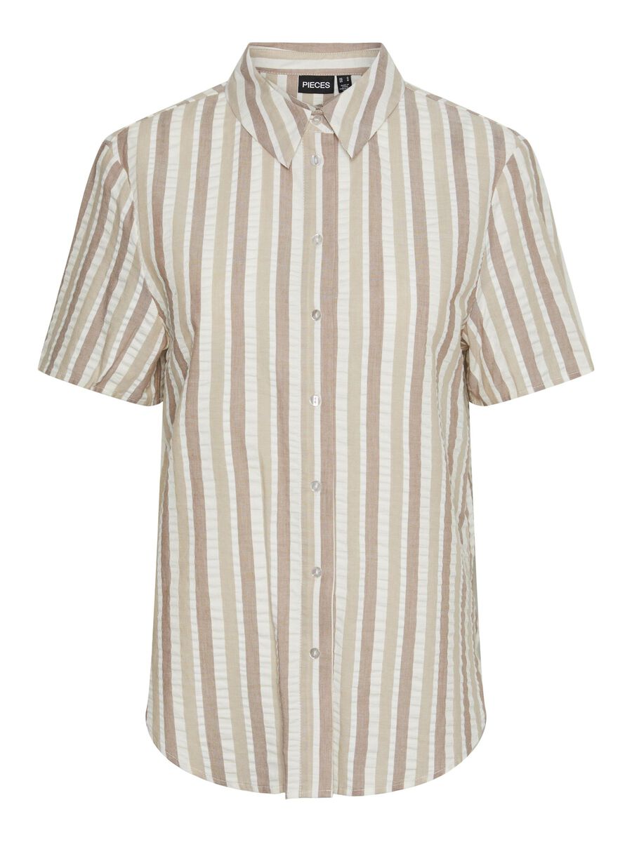 Pieces PCAITLYN SHORT SLEEVED SHIRT, Nomad, highres - 17149829_Nomad_1113184_001.jpg