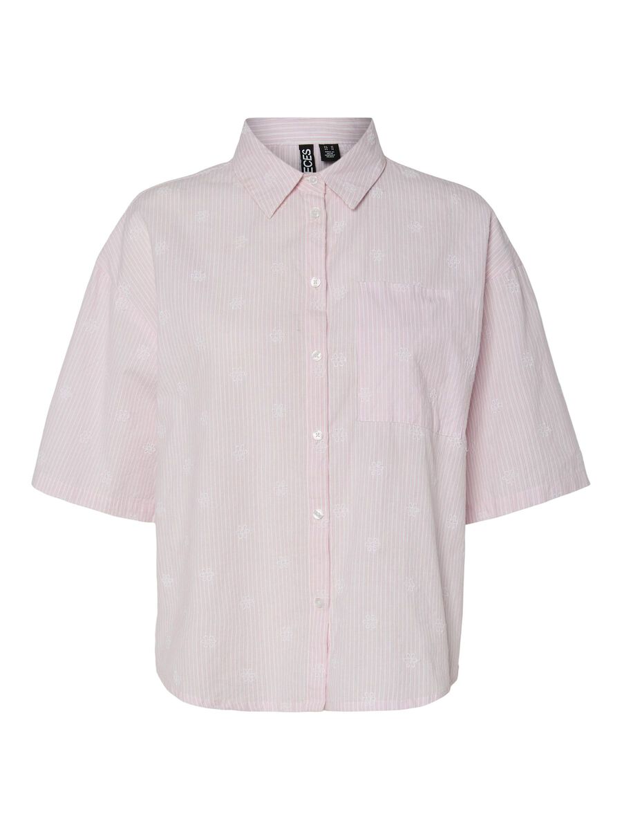 Pieces PCEMMA 2/4 SHORT SLEEVED SHIRT, Prism Pink, highres - 17152065_PrismPink_1137402_001.jpg