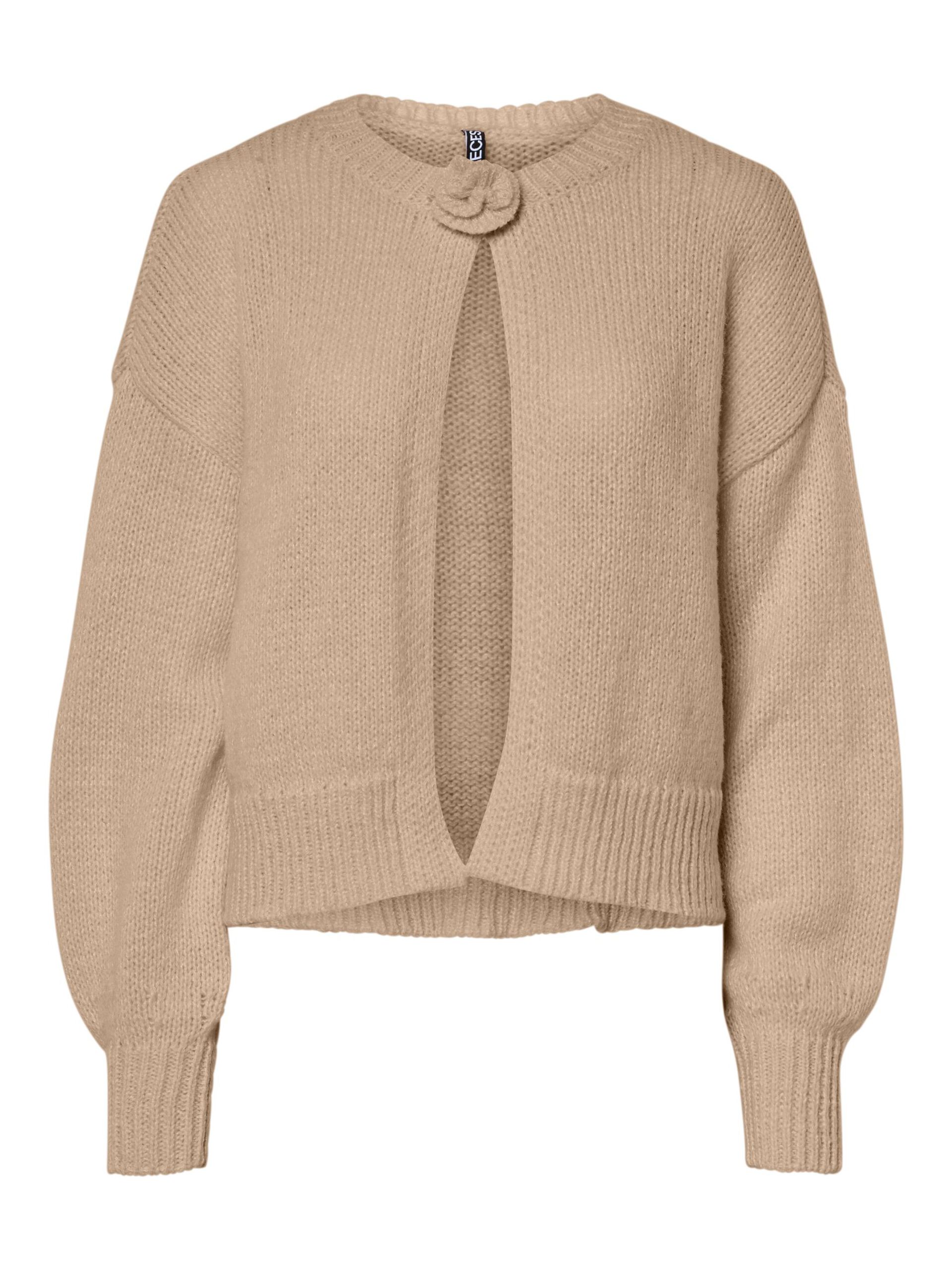 Carousel image - PCJELENA KNITTED CARDIGAN, Greige | 5