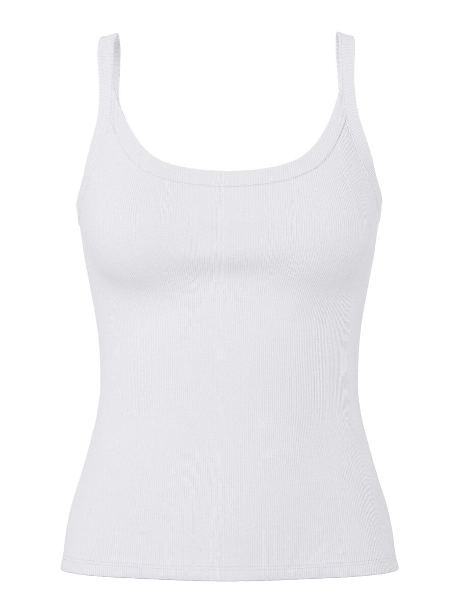 Pieces PCMAY RIBBED STRAP TOP, Bright White, highres - 17154482_BrightWhite_001.jpg
