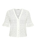 Pieces BRODERIE ANGLAISE BLOUSE, Bright White, highres - 17096986_BrightWhite_001.jpg