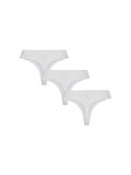 Product image thumbnail - PCNAMEE 3-PACK THONGS, Bright White | 2
