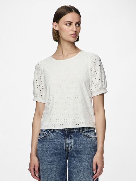 Pieces PCMIMI SHORT SLEEVED TOP, Bright White, highres - 17145519_BrightWhite_003.jpg