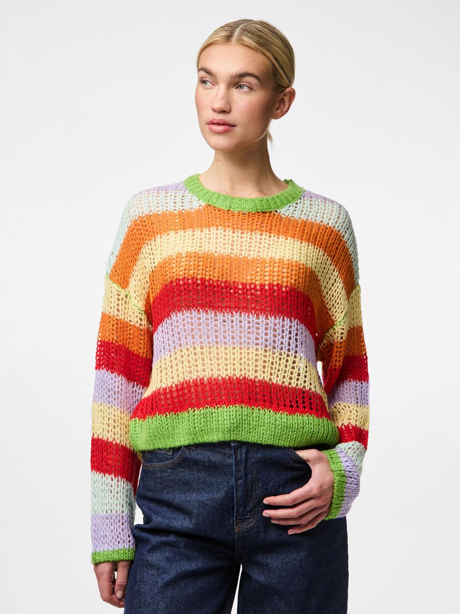 Pieces PCHILJE KNITTED JUMPER, High Risk Red, highres - 17158761_HighRiskRed_1196459_003.jpg