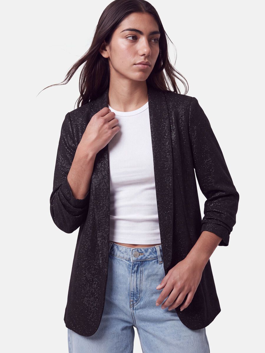 Product carousel image 1 PCBOSELLA GLITTER BLAZER, Black