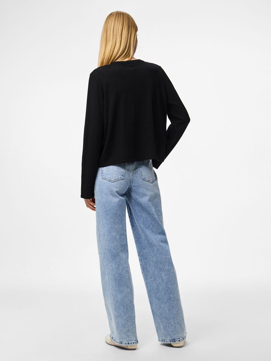 Pieces PCORINA CARDIGAN EN MAILLE, Black, highres - 17159135_Black_004.jpg