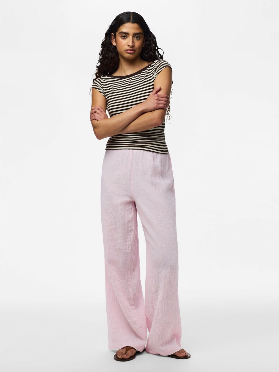 Carousel image - PANTALONES DE PIERNA ANCHA, Cradle Pink | 1