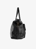 Pieces LEATHER TRAVEL BAG, Black, highres - 17055349_Black_004.jpg