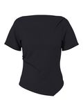 Product image thumbnail - PCSIRENE DRAPY T-SHIRT, Black | 1