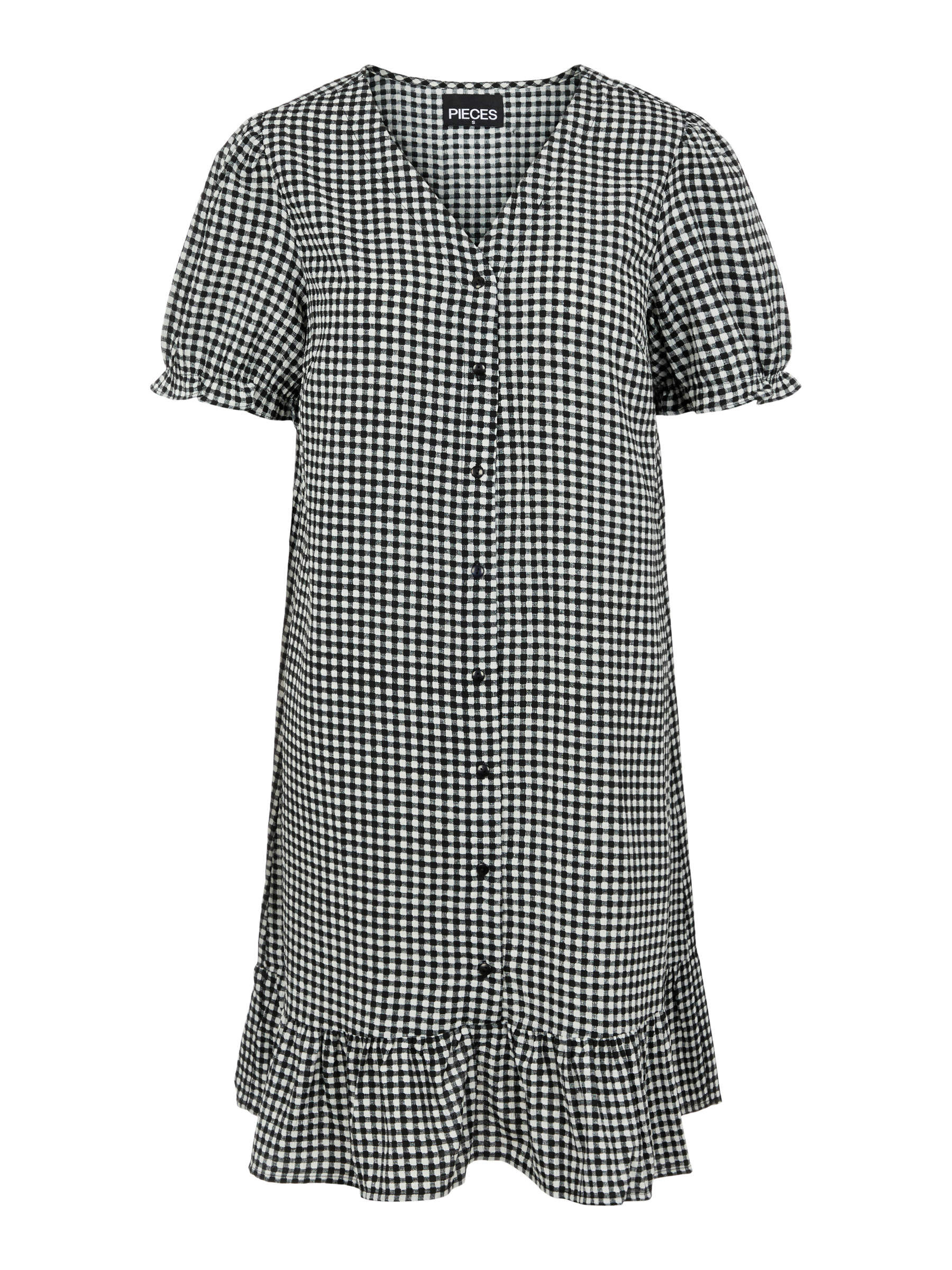 POFMOUWEN MINI JURK | Zwart | PIECES® Nederland