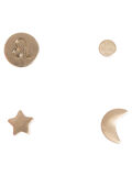 Pieces 4-PACK EARSTUDS, Gold Colour, highres - 17082803_GoldColour_573401_001.jpg