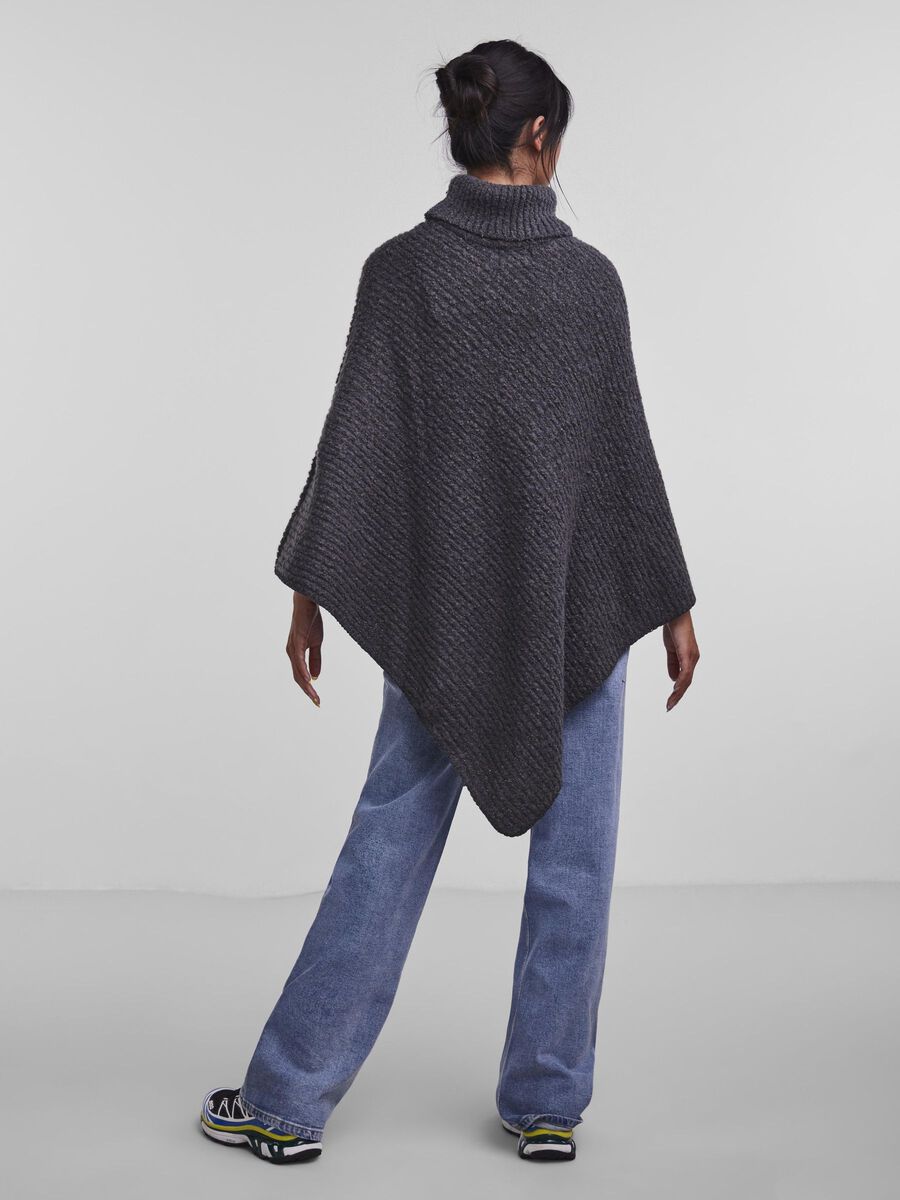 Pieces PCPYRON PONCHO, Dark Grey, highres - 17128279_DarkGrey_004.jpg