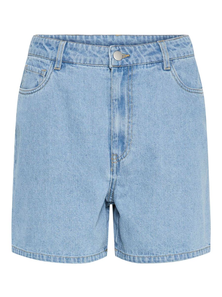 Pieces PCABBI MW DENIM SHORT, Light Blue Denim, highres - 17153448_LightBlueDenim_001.jpg