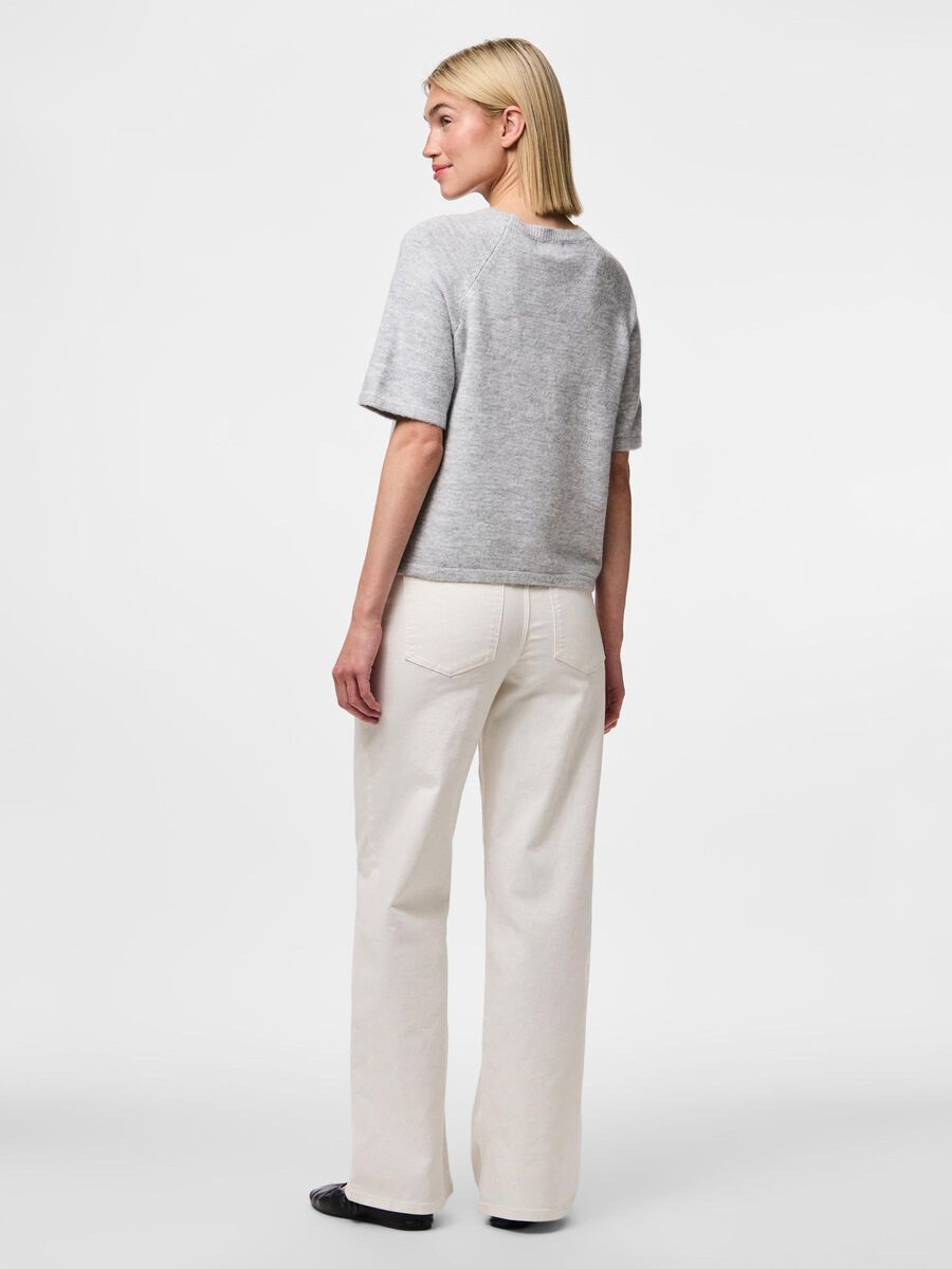 Pieces PCMIKELA KNITTED TOP, Light Grey Melange, highres - 17155078_LightGreyMelange_004.jpg
