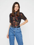 Pieces SEMI-TRANSPARANTE POFMOUW BLOUSE, Black, highres - 17106071_Black_003.jpg