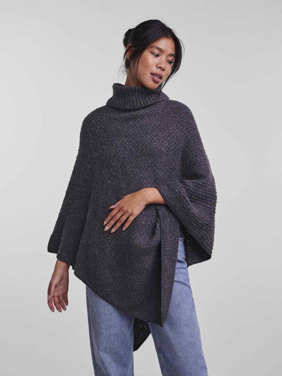 Pieces PCPYRON PONCHO, Dark Grey, highres - 17128279_DarkGrey_003.jpg