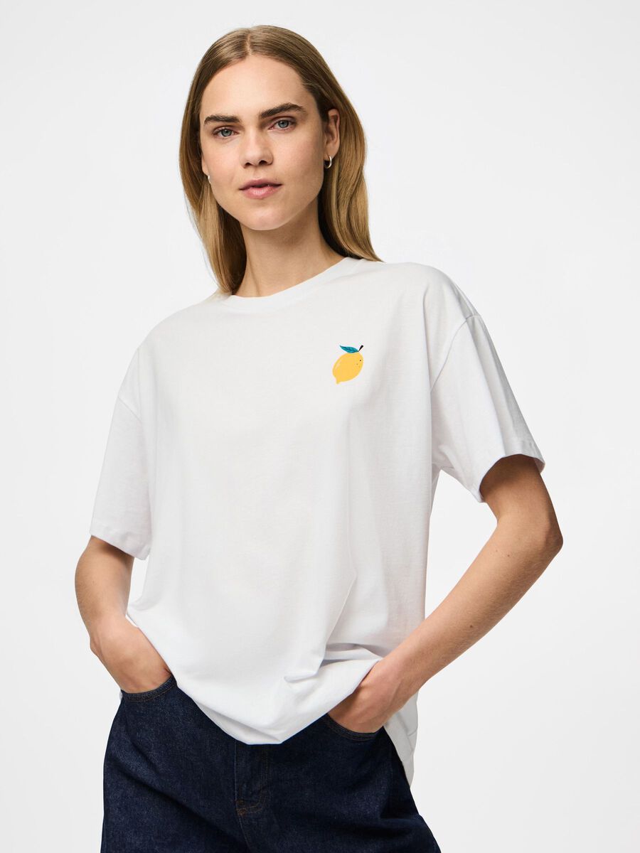 Pieces PCALIFI T-SHIRT, Bright White, highres - 17163845_BrightWhite_1252146_003.jpg