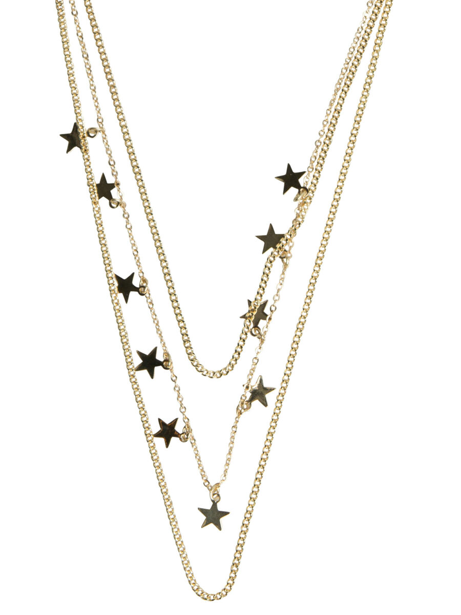 Pieces 3-CHAINED STAR NECKLACE, Gold Colour, highres - 17093069_GoldColour_002.jpg