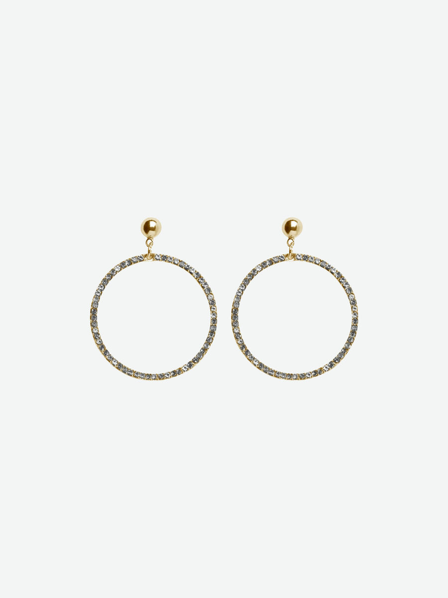 Carousel image - ROUND EARRINGS, Silver Colour | 1