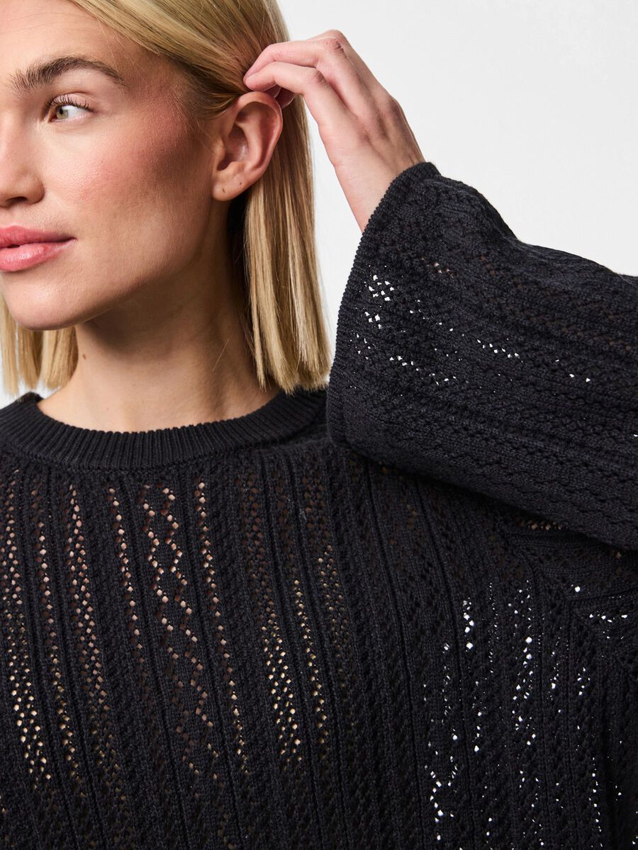 Carousel image - PCNUKA STRIKKET PULLOVER, Black | 4
