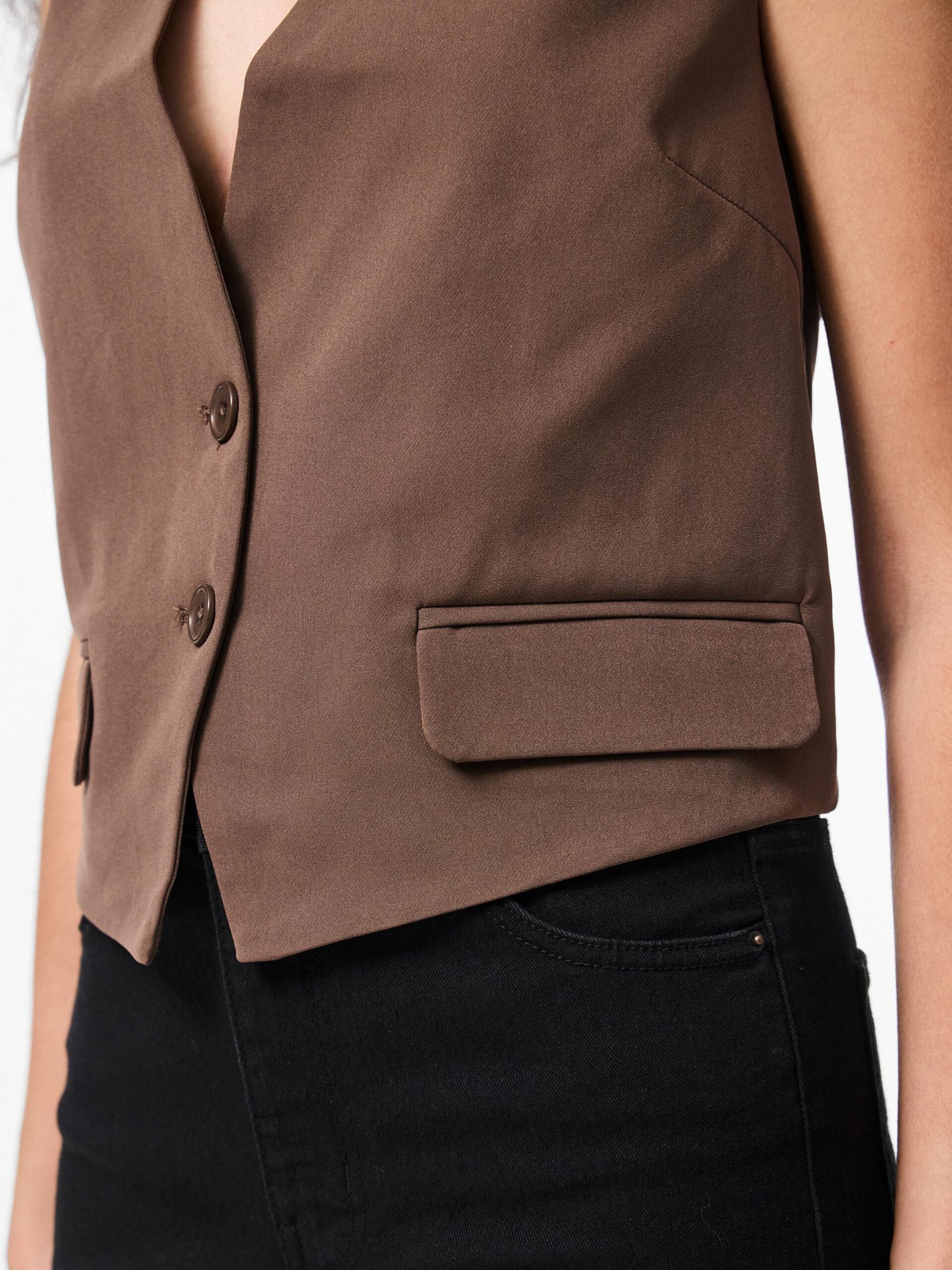 Carousel image - PCNIMORA WAISTCOAT, Chocolate Martini | 4