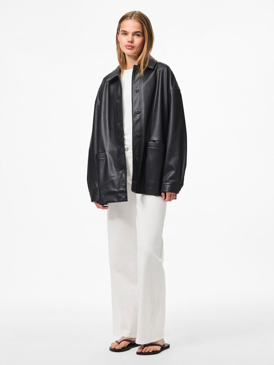 Pieces PCJAMILLA VESTE SIMILI, Black, highres - 17158956_Black_005.jpg