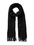 Pieces LONG WOOL SCARF, Black, highres - 17054374_Black_001.jpg