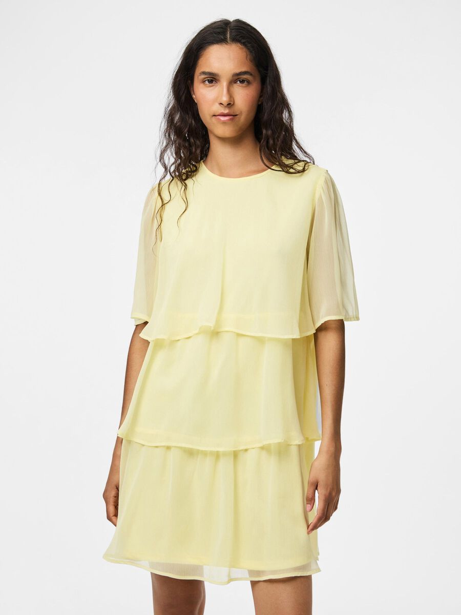 Pieces PCCLARA MINI DRESS, Pale Banana, highres - 17161330_PaleBanana_003.jpg