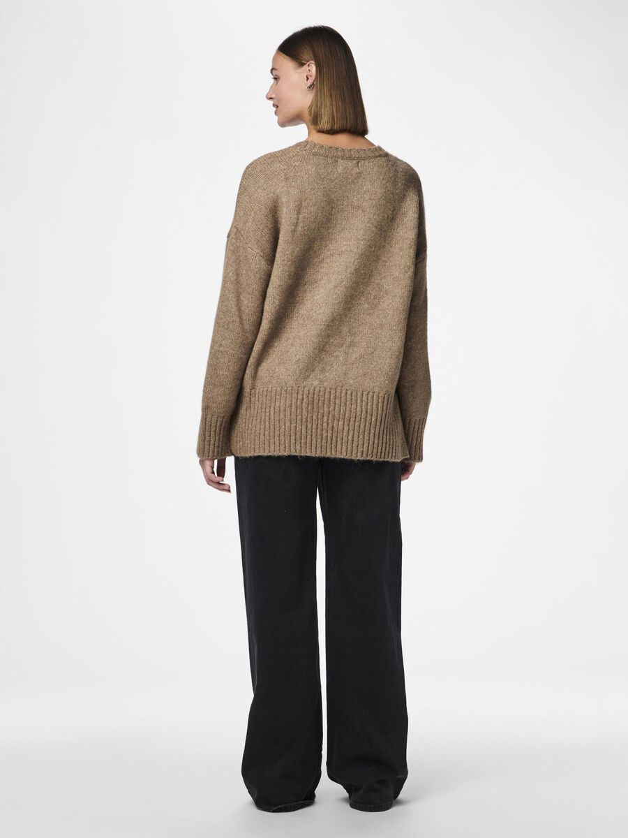 Pieces PCNANCY KNITTED PULLOVER, Fossil, highres - 17139846_Fossil_004.jpg