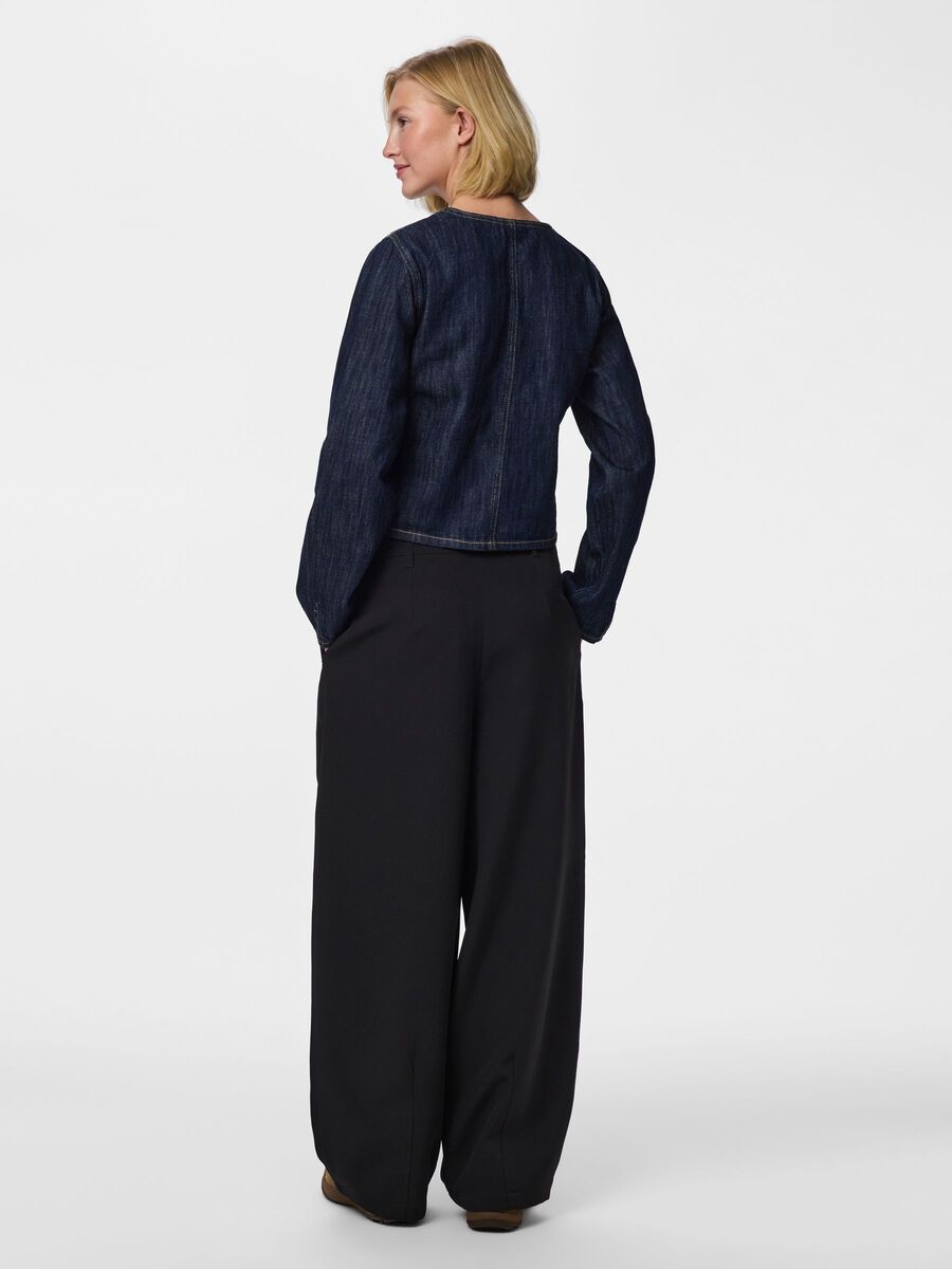 Product carousel image - PCGEGGO WRAP DENIM SHIRT, Dark Blue Denim | 2