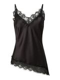 Product image thumbnail - PCJESSA LACE SINGLET, Black | 1