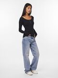 Pieces BUTTON-FRONT RIBBED TOP, Black, highres - 17101437_Black_005.jpg