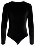 Pieces LONG SLEEVED VELVET BODYSUIT, Black, highres - 17093408_Black_002.jpg