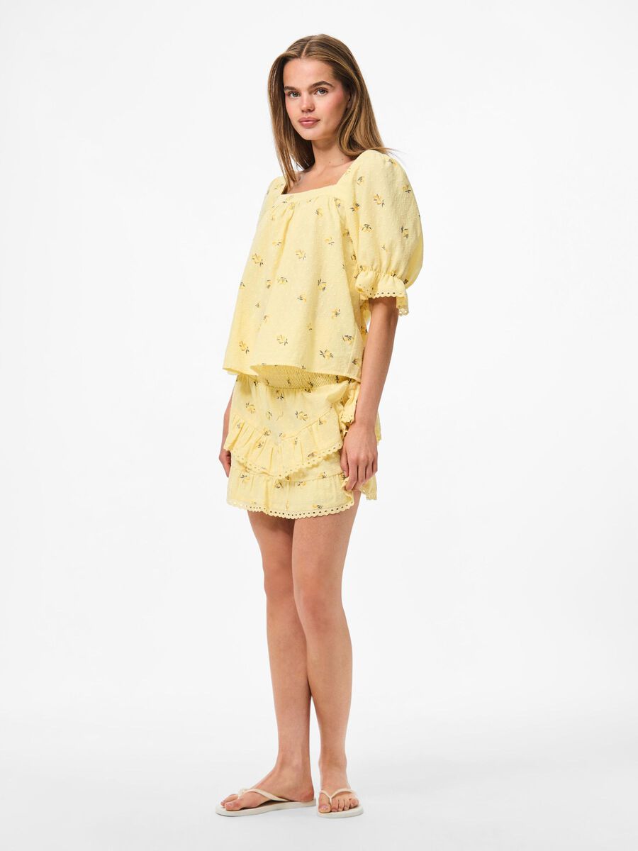 Carousel image - PCTHEA MINI SKIRT, Pale Banana | 5