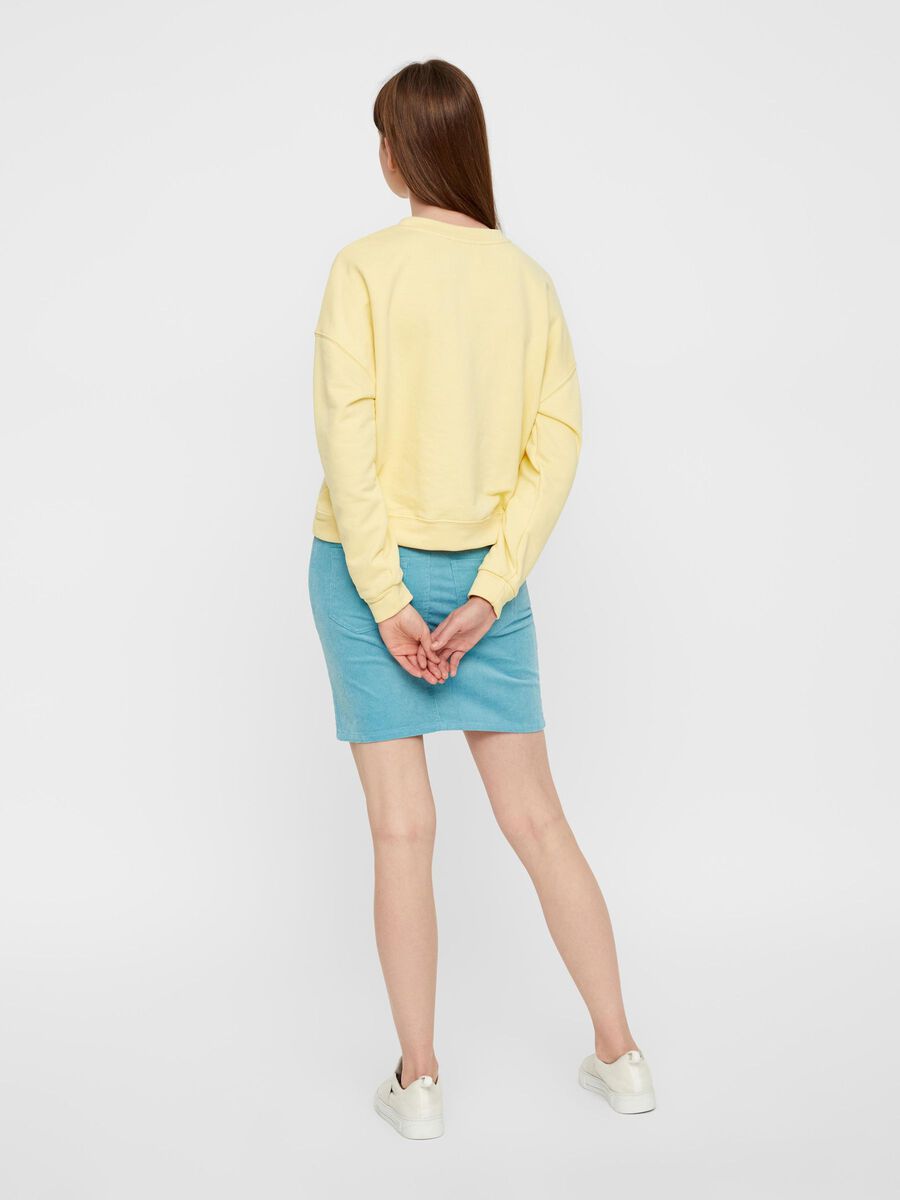 Carousel image - ÜBERSCHNITTENE SCHULTER SWEATSHIRT, Mellow Yellow | 2