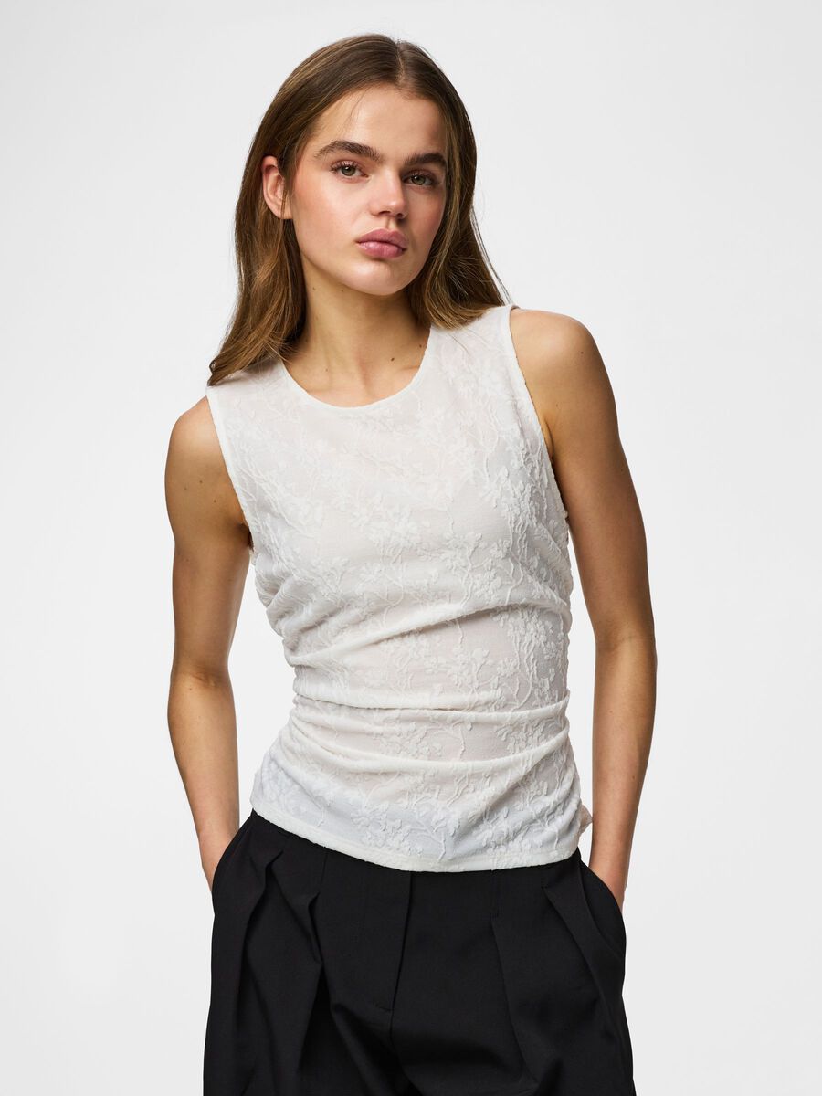 Product carousel image - PCALLO  SLEEVELESS TOP, Cloud Dancer | 1