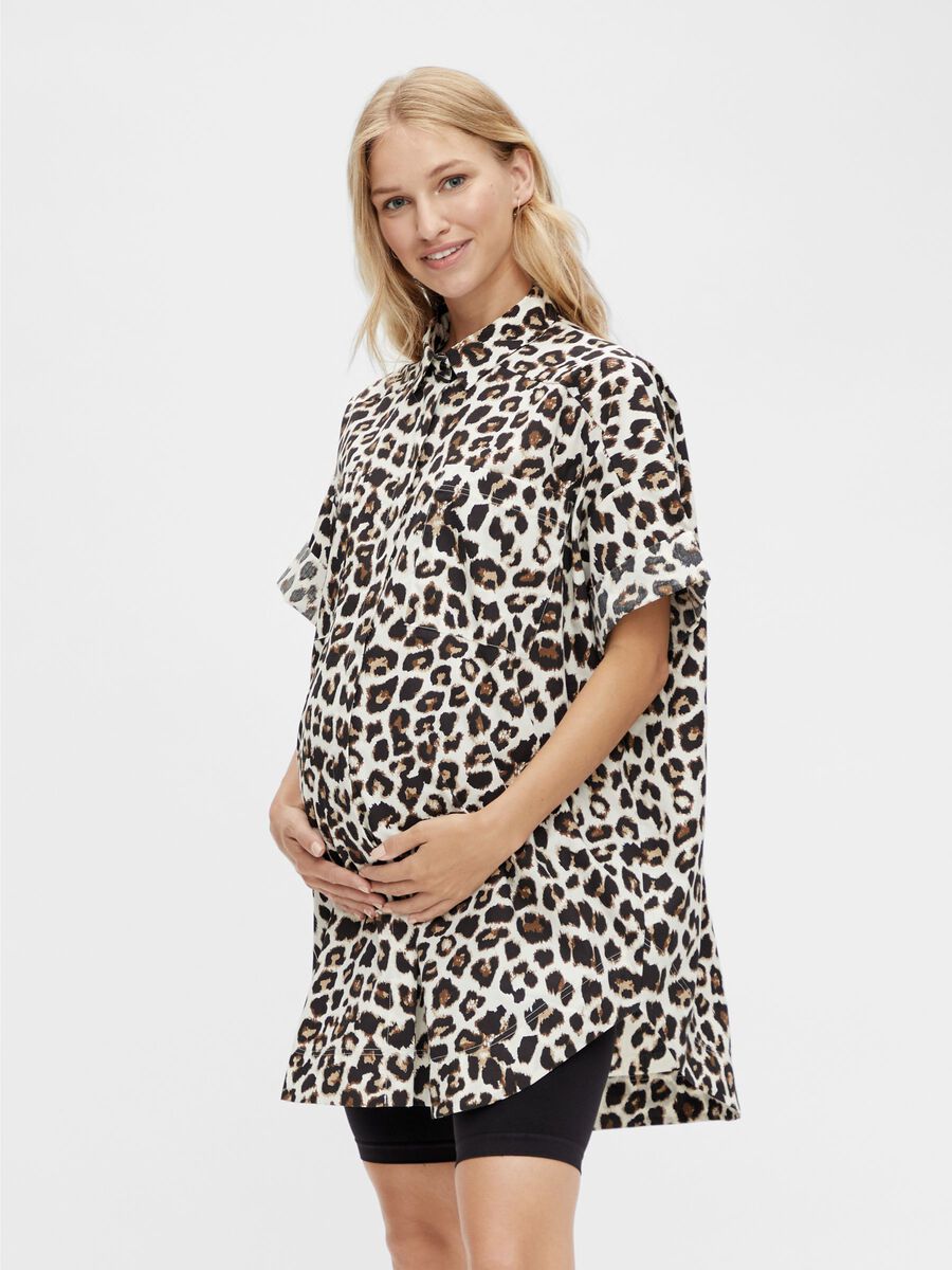 Mama.licious TOPS CORTE OVERSIZED CUELLO DE CAMISA CAMISA, Black, highres - 20015146_Black_917220_003.jpg