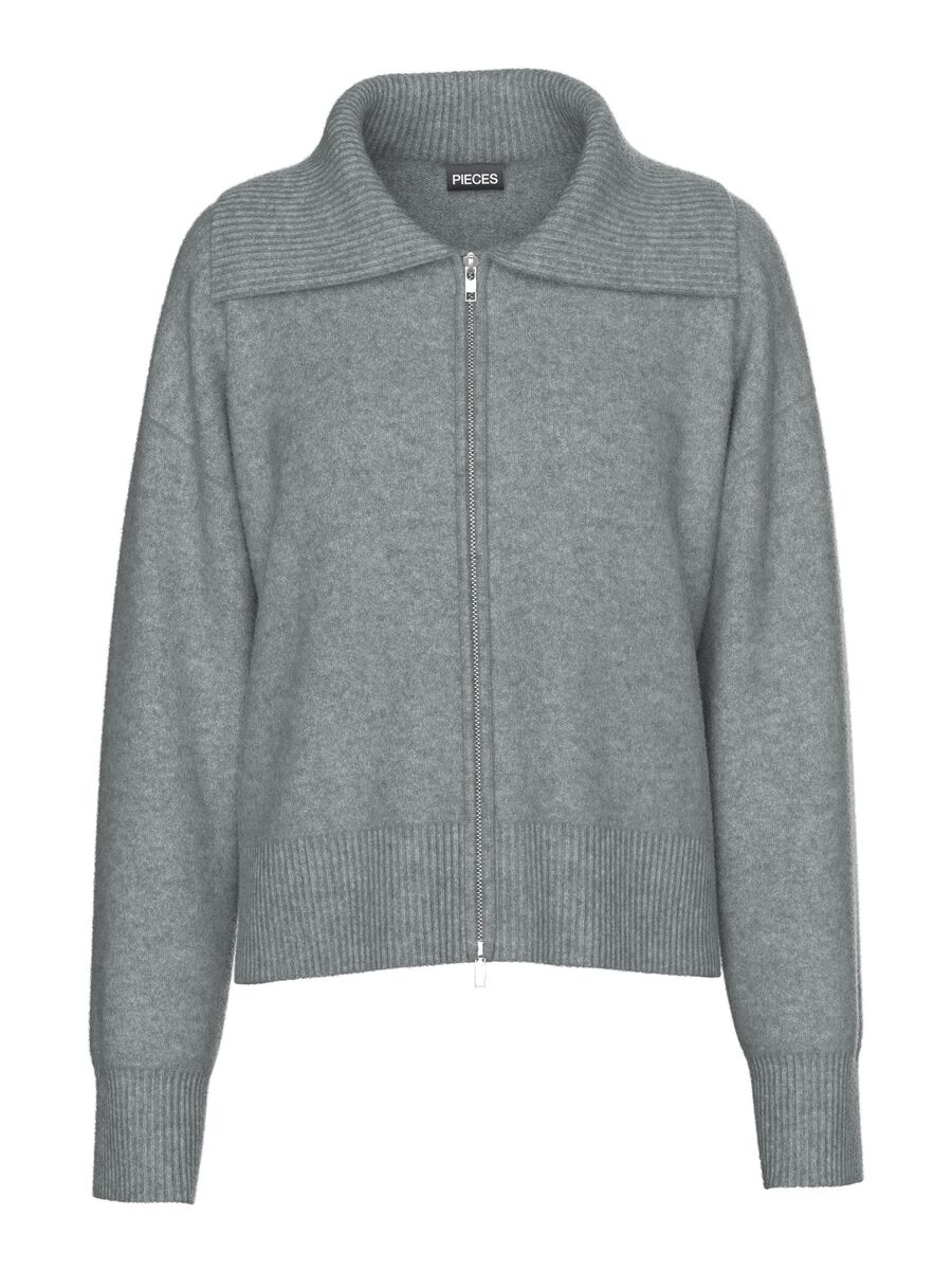 Product carousel image - KARDIGAN Z DZIANINY, Medium Grey Melange | 2