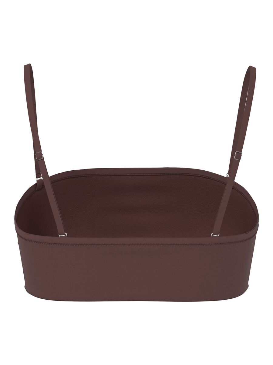 Carousel image - PCBAOMI - BIKINI - BRETELLES AMOVIBLES TOP BANDEAU, Deep Mahogany | 7