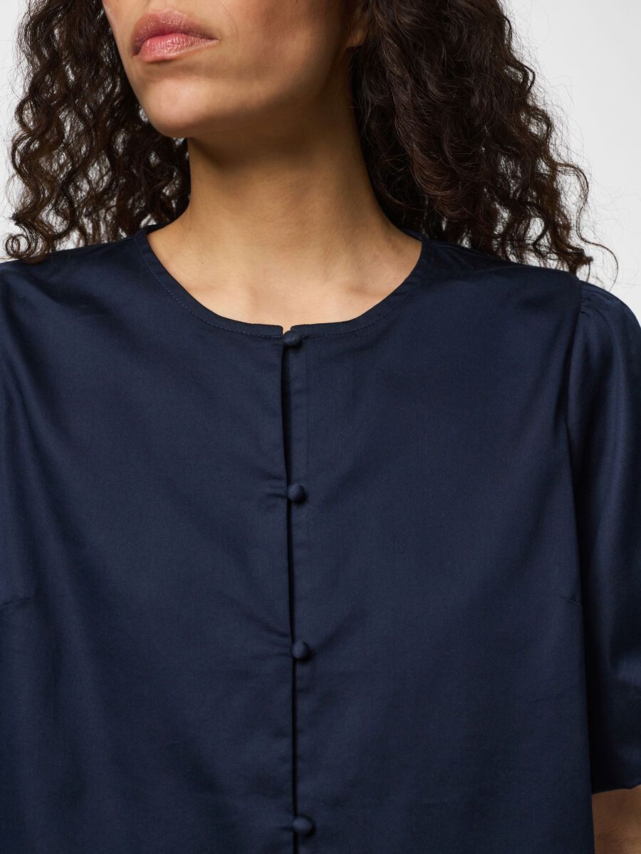 Carousel image - PCBLAIR 2/4 SHORT SLEEVED SHIRT, Maritime Blue | 4